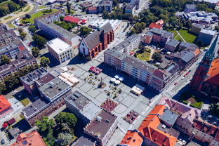 Widok na centrum miasta Racibórz