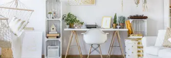 Pokój do pracy w domu: styl skandynawski 