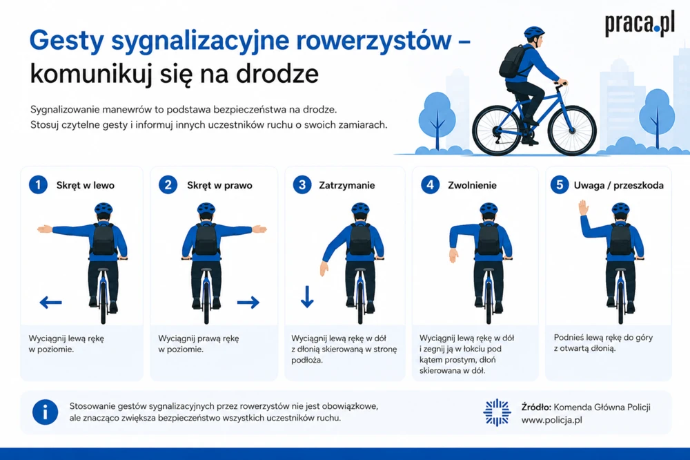 Gesty sygnalizacyjne dla rowerzystów