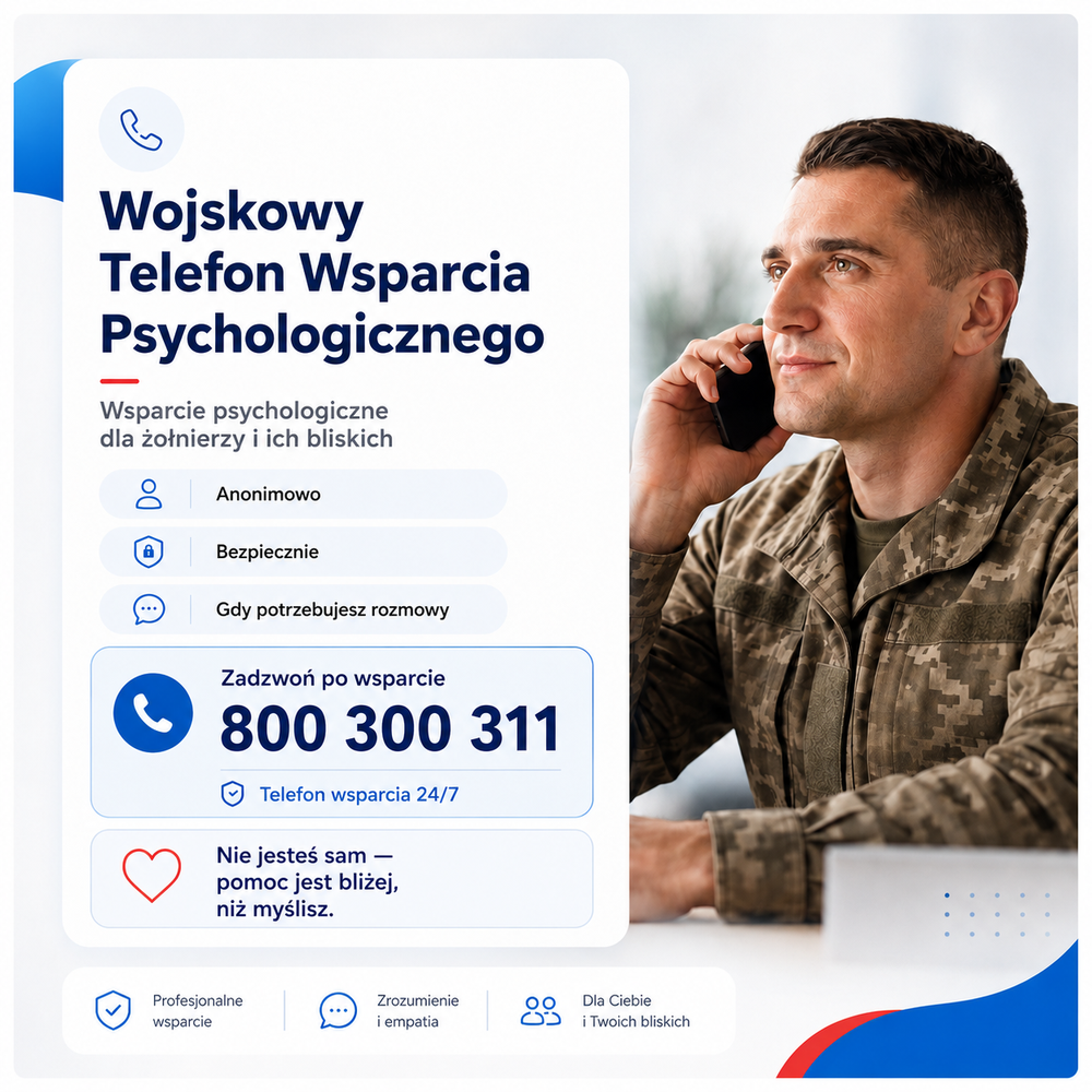 Telefon zaufania dla żołnierzy